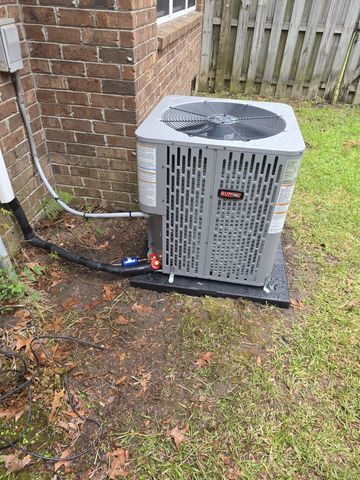 Completed AC condenser installation by our team