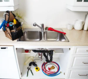 plumbing tools in the kitchen